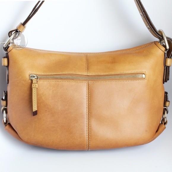 Coach Shoulder Bag Legacy Leather Flap Style F15170 Tan Convertible Cross Body - Picture 8 of 14